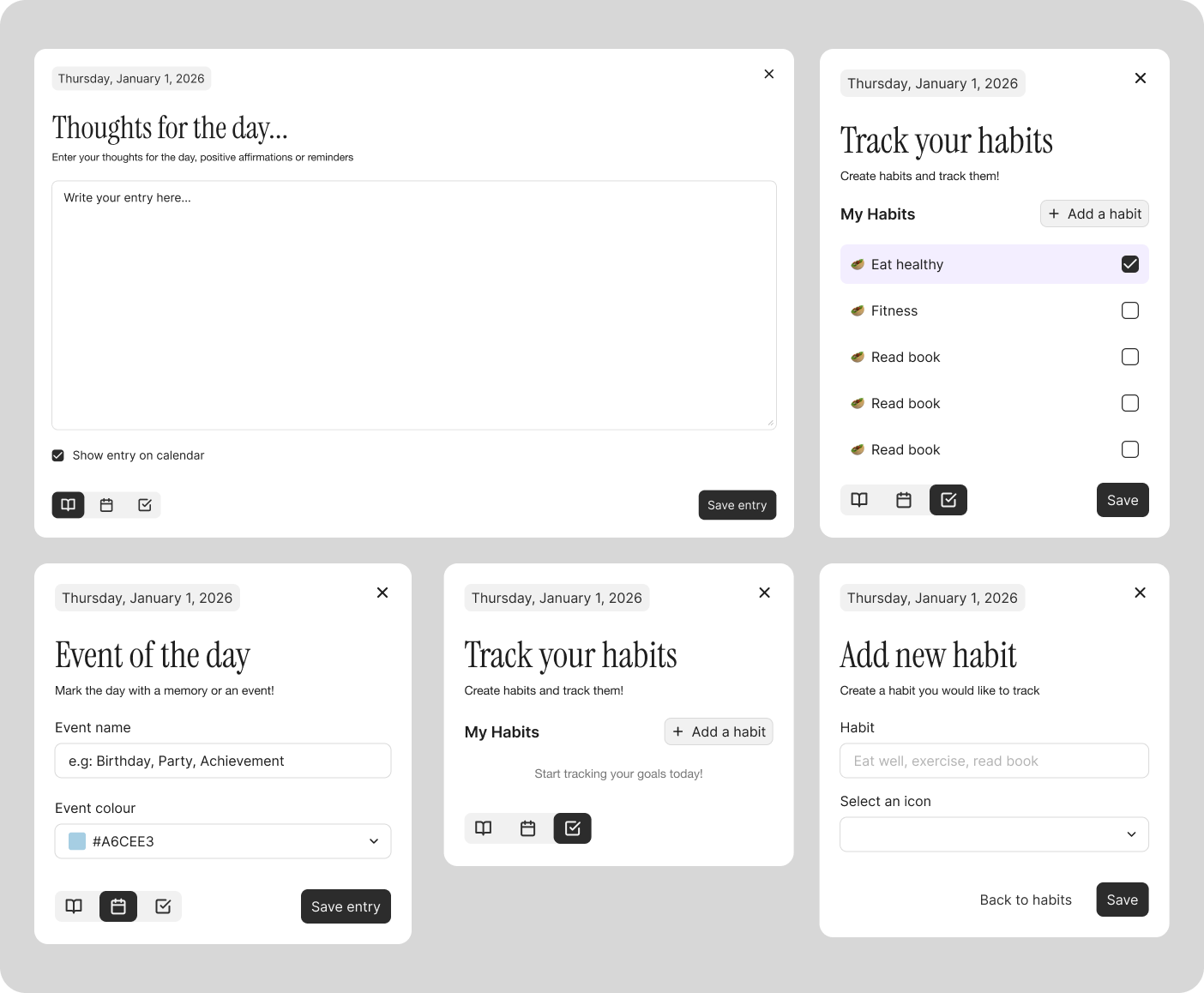 Vision Tracker pop-up interaction patterns